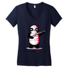 black, red and white Women's V-Neck T-Shirt
