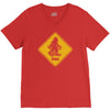 big foot xing big foot crossing sasquatch V-Neck Tee