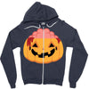 pumpkin brain Zipper Hoodie