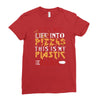 cut into pizzas Ladies Fitted T-Shirt