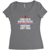 your ego is writing checks boyfriend Women's Triblend Scoop T-shirt