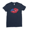 4th of July Lip Ladies Fitted T-Shirt