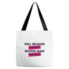 well behaved women seldom make history Tote Bags