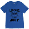 Legends Are Born In July V-Neck Tee