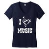 i love music Women's V-Neck T-Shirt