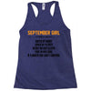 September Girl Hated By Many Racerback Tank