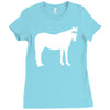 staring horse Ladies Fitted T-Shirt