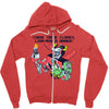 lion mouth hands Zipper Hoodie