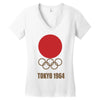 retro tokyo 1964 olympic games Women's V-Neck T-Shirt