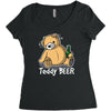teddy beer Women's Triblend Scoop T-shirt
