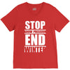 stop snow pression end winter funny V-Neck Tee