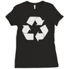recycle symbol Ladies Fitted T-Shirt