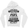 Super Cool Pops Of A Freaking Awesome Grandson Zipper Hoodie