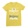 awesome poppa Ladies Fitted T-Shirt