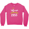kings are born in 1955 Crewneck Sweatshirt