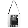 never forget floppy disk Adjustable Strap Totes