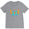 high tooths with joint V-Neck Tee