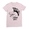 i wanna rock! Ladies Fitted T-Shirt