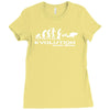evolution of scuba divingfunny swim retro sea cool boat party Ladies Fitted T-Shirt