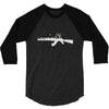 banksy style ak47 art   funny 3/4 Sleeve Shirt
