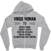 Virgo Woman Zipper Hoodie