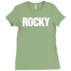 rocky balboa baseball jersey Ladies Fitted T-Shirt