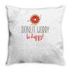 donut worry, be happy Throw Pillow