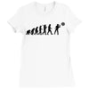 evolution of a darts player t shirt phil taylor board Ladies Fitted T-Shirt
