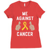 Me Against Cancer Ladies Fitted T-Shirt