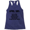 April Girl Hated By Many Racerback Tank
