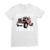 still plays with trucks family matching Ladies Fitted T-Shirt