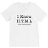 i know html V-Neck Tee