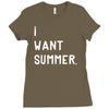 i want summer Ladies Fitted T-Shirt