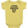 if found on ground please Baby Onesie