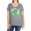 Earth Themed Funny Ladies Curvy T-Shirt