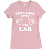 this girl loves her lab Ladies Fitted T-Shirt