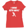 i swing both ways Ladies Fitted T-Shirt
