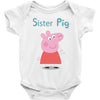 peppa pig sister pig Baby Bodysuit