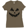 pumpkin face Ladies Fitted T-Shirt