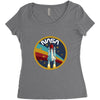 Nasa  Blue White Yellow Color Women's Triblend Scoop T-shirt