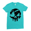 sea of theives skull Black Logo Ladies Fitted T-Shirt