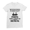 fishing funny Ladies Fitted T-Shirt