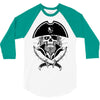 skull with beard 3/4 Sleeve Shirt