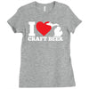 ladies i love michigan craft beer Ladies Fitted T-Shirt