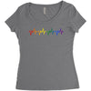 LGBT Heartbeat Women's Triblend Scoop T-shirt