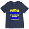 proud dad nurse V-Neck Tee