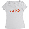 Origami Animal Women's Triblend Scoop T-shirt