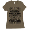 Real Kings Are Born On November 9 Ladies Fitted T-Shirt