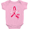 breast cancer awareness hope ribbon heart Baby Onesie