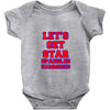 star spangled hammered Baby Onesie